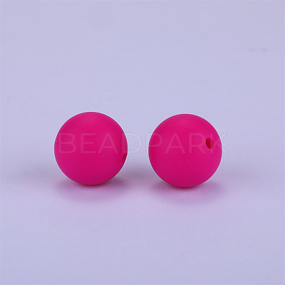 Round Silicone Focal Beads SI-JX0046A-35-1