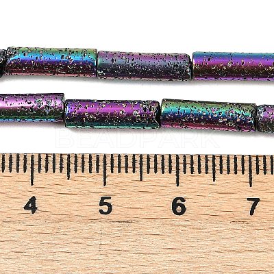 Electroplated Natural Lava Rock Beads Strands G-K388-03B-09-1