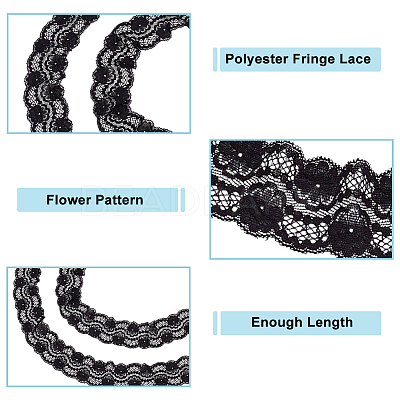 10 Yards Polyester Lace Trim OCOR-HY0001-21-1