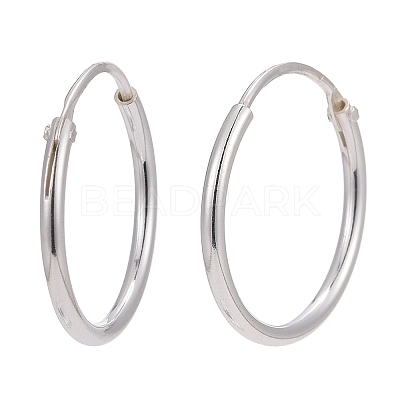925 Sterling Silver Hoop Earring Findings STER-E062-05B-S-1