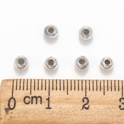 Plating Plastic Acrylic Round Beads PACR-L003-4mm-S-1