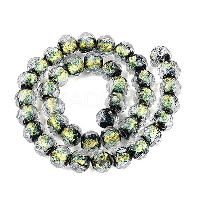 Handmade Foil Glass Lampwork Beads Strands DICH-T023-02C-1