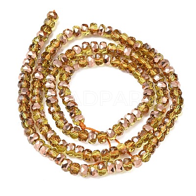 Electroplate Glass Beads Strands GLAA-Q105-03-06-1