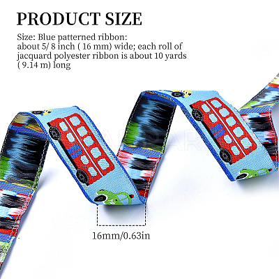 Embroidered Polyester Jacquard Ribbon SRIB-K008-B03-1