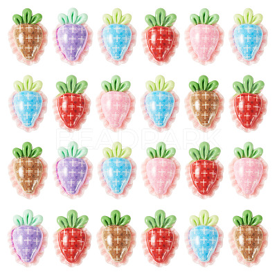 30Pcs Opaque Resin Cabochons RESI-TA0005-79A-1