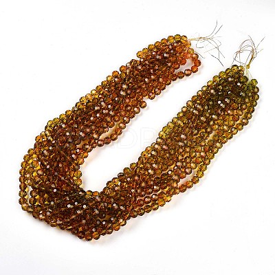 Baking Paint Transparent Glass Beads Strands DGLA-A035-T10mm-A05-1