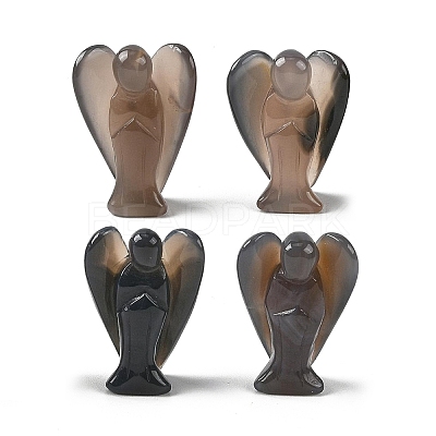 Natural Grey Agate Carved Angle Figurines GG-CBA9C2C-A07-1