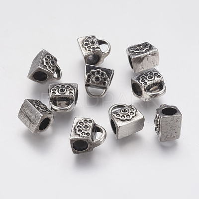 Ion Plating(IP) 304 Stainless Steel European Beads Rhinestone Settings STAS-J022-001AS-1