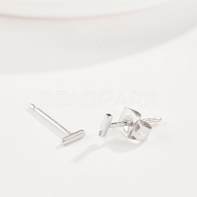 Brass Stud Earrings EJEW-BB35390-P-1