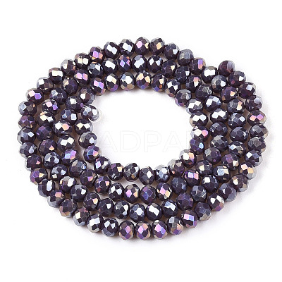 Electroplate Glass Beads Strands EGLA-A044-P3mm-B11-1