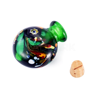 Handmade Lampwork Perfume Bottle Pendants LAMP-TADJ0001-05A-1
