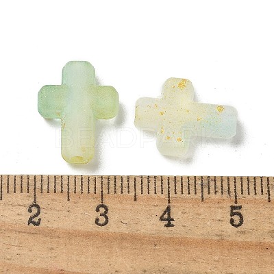 100Pcs Gradient Color Transparent Acrylic Beads OACR-FP0001-35-1