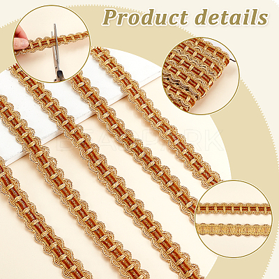 Polyester Curtain Lace Trimmer Ribbon DIY-WH0400-02C-1