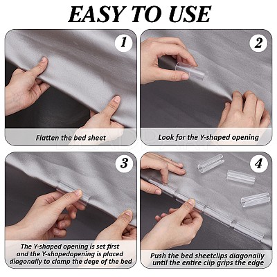 20Pcs Plastic Bed Sheet Fasteners FIND-DR0001-84-1