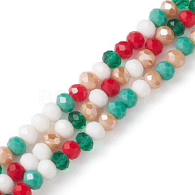 Christmas Theme Glass Beads Strands GLAA-YW0001-82A-1