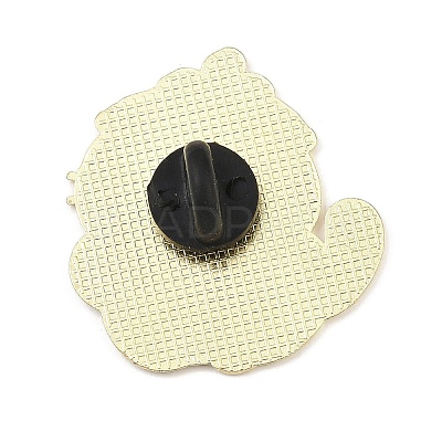 Cat Shape with Grape Enamel Pins JEWB-I052-02G-01-1