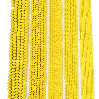 Opaque Solid Color Imitation Jade Glass Beads Strands EGLA-A044-P4mm-D04-1