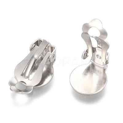 Tarnish Resistant 304 Stainless Steel Clip-on Earring Findings STAS-E482-16P-1