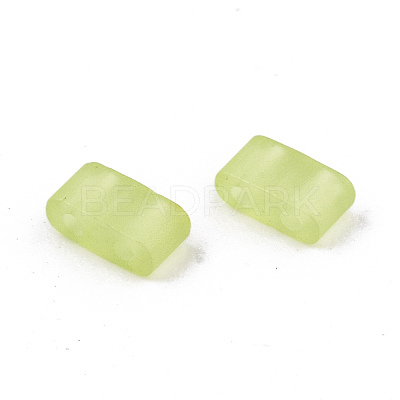 FGB 2-Hole Baking Paint Glass Seed Beads SEED-S031-M-SH1204FR-1