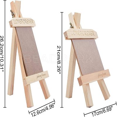 2Sets 2 Styles Natural Wood Photo Frames DJEW-OC0001-06-1