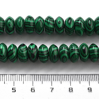 Synthetic Malachite Beads Strands G-P559-A04-02-1