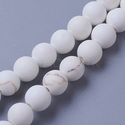 Natural Magnesite Beads Strands G-F592-03-10mm-1