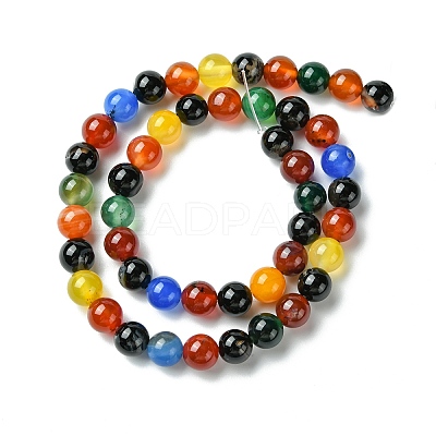 Natural Agate Beads Strands X-G-F417-05-8mm-1