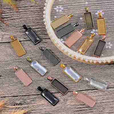 36Pcs 9 Colors Alloy Pendant Cabochon Settings DIY-SZ0001-05-1