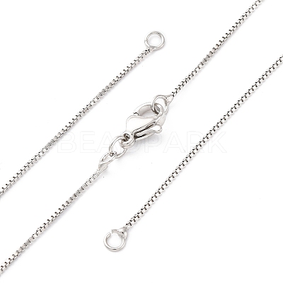 0.9MM Brass Box Chain Necklace Making NJEW-D302-77P-1