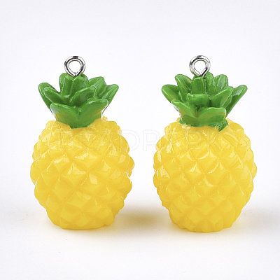 Resin Pendants X-RESI-T028-51-1