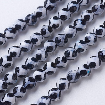 Tibetan Style dZi Beads G-G752-06-6mm-1