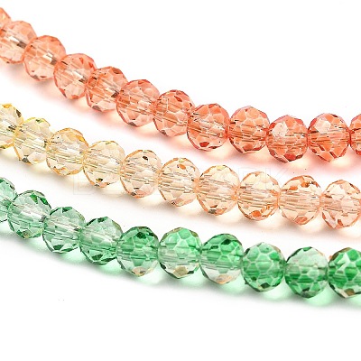 Transparent Painted Glass Beads Strands X1-DGLA-A034-T4mm-A04-1