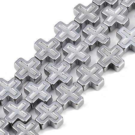 Electroplated Synthetic Non-magnetic Hematite Beads Strands G-K375-D02-02-1