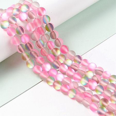 Synthetic Moonstone Beads Strands G-E573-01B-11-1