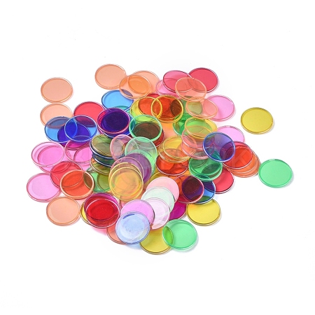 Transparent Plastic Counting Chips X-DIY-WH0156-31-1