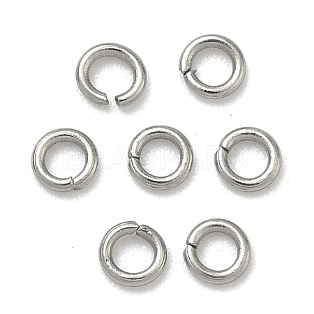 Tarnish Resistant 304 Stainless Steel Open Jump Rings X-STAS-Q186-02-3x0.6mm-1