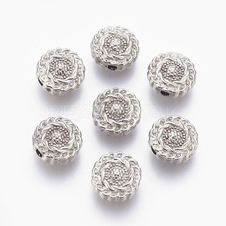 Tibetan Style Alloy Beads TIBEB-R022-P-FF-1