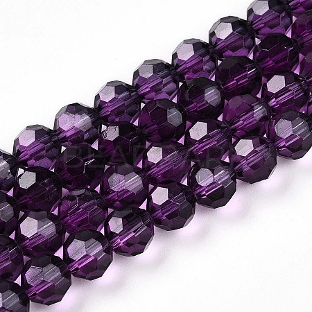 Baking Paint Transparent Glass Beads X1-DGLA-A035-T8mm-A09-1