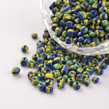 6/0 Opaque Colours Seep Glass Beads SEED-M006-A19-1