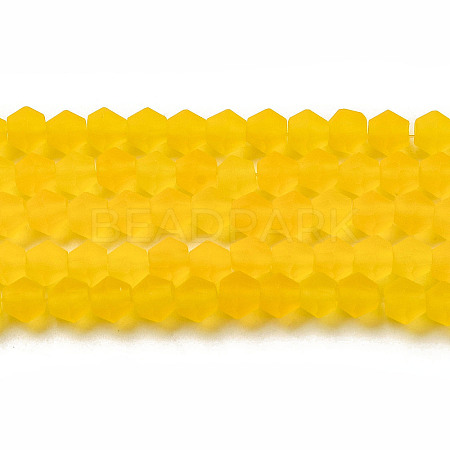 Imitate Austrian Crystal Frosted Glass Beads Strands EGLA-A039-T6mm-MD22-1