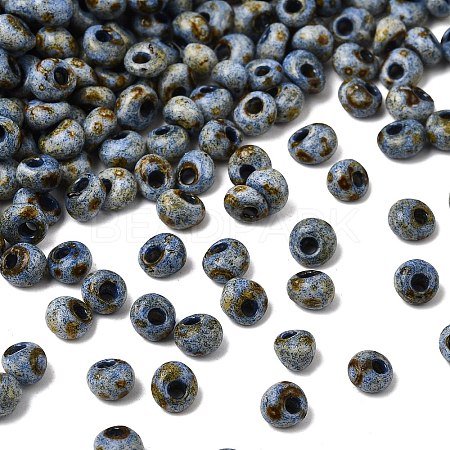 Opaque Glass Beads GL-CBA31A4-01G-1