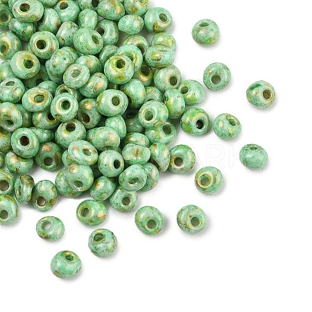 Picasso Glass Seed Beads SEED-Q038-03G-1