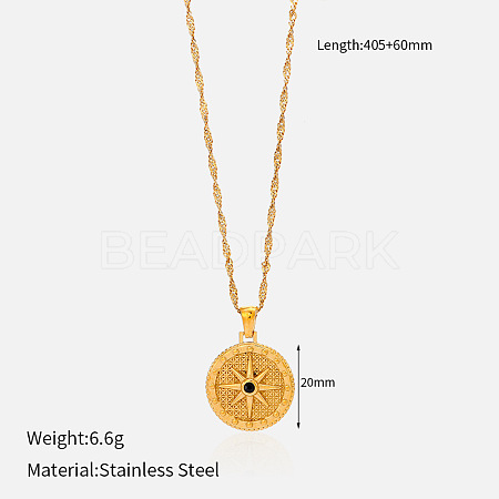 304 Stainless Steel Pendant Necklaces for Women FS-WG3C5F5-12-1