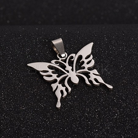 201 Stainless Steel Butterfly Pendants STAS-I032-191C-1