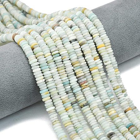 Frosted Natural Flower Amazonite Beads Strands G-K389-C29-01-1