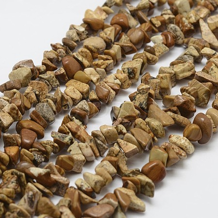 Natural Picture Jasper Beads Strands G-F328-08-1