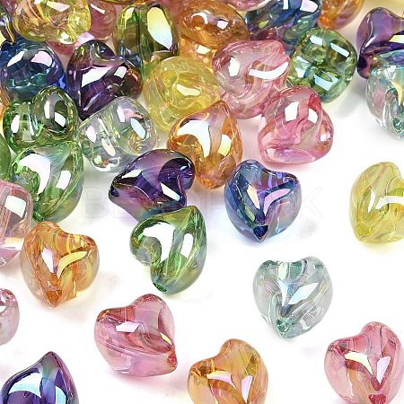 UV Plating Transparent Acrylic Beads MACR-C036-10-1