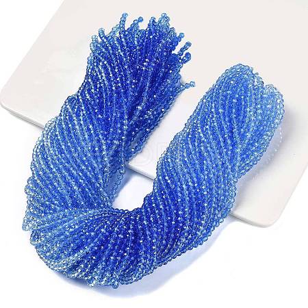 Transparent Painted Glass Beads Strands X1-DGLA-A034-T4mm-A01-1