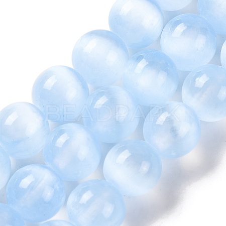 Natural Selenite Beads Strands G-C142-01A-03-1