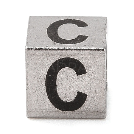 Tarnish Resistant 201 Stainless Steel European Beads STAS-M058-01C-P-1